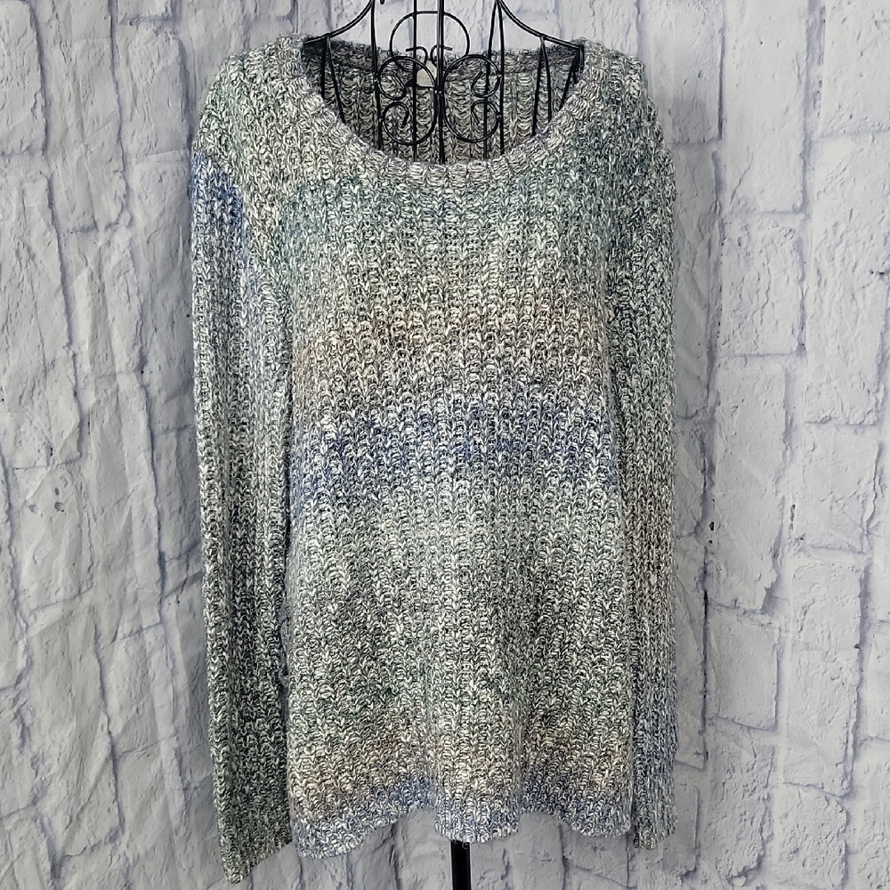 Lucky Brand Women's Multicolor Marled‎ Knit Sweater Large